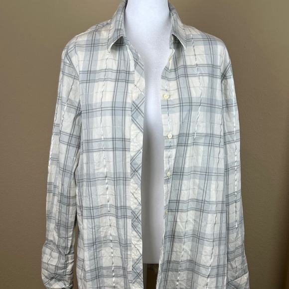 Banana Republic Cotton Plaid button front shirt - Picture 1 of 4